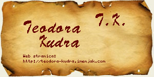 Teodora Kudra vizit kartica
